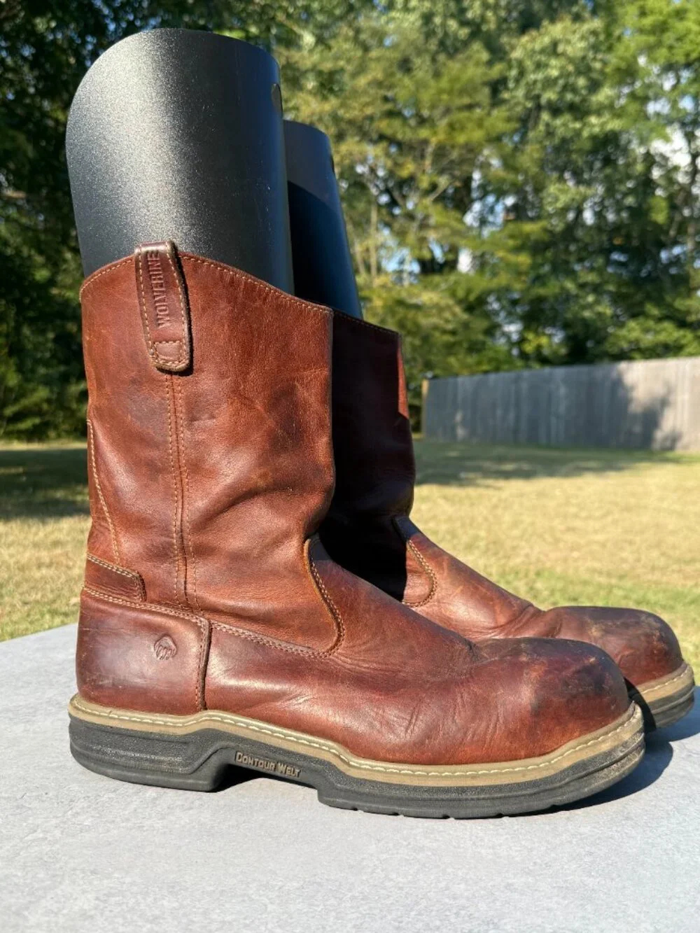 Wolverine Raider Mens 15M Brown Leather Steel Toe Work Boots Ranchcore EH 4246